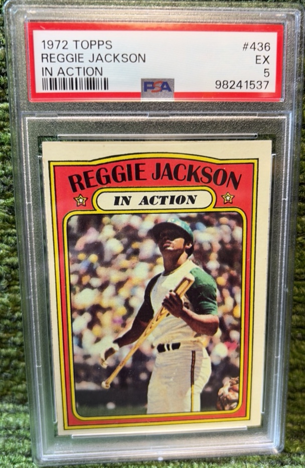1972 Topps baseball #436 REGGIE JACKSON  PSA 5