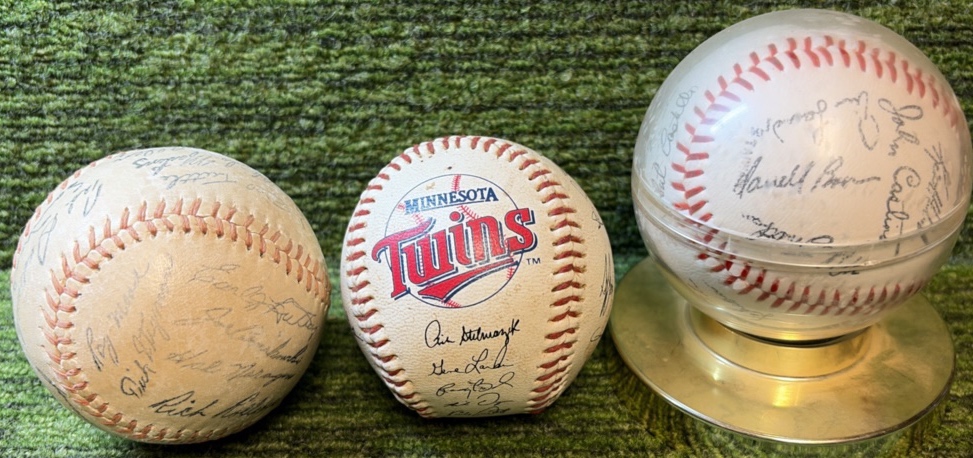 Baseball Auto Pen Twins Baseballs Lot of 3 Balls