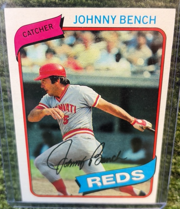 JOHNNY BENCH 1980 TOPPS BASEBALL CARD #100 CINCINNATI REDS