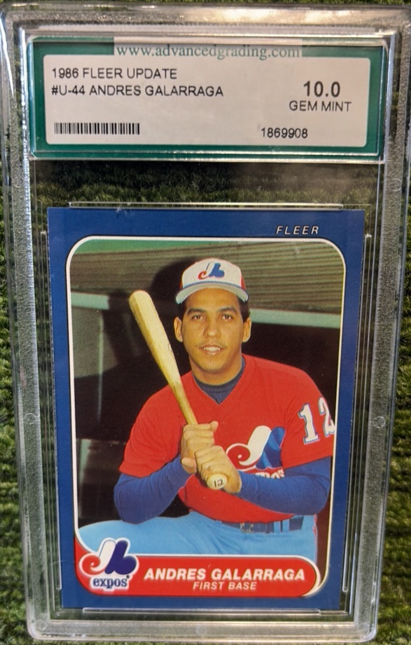 Andres Galarraga 1986 Fleer Update Rookie AGS 10 Mint Montreal Expos