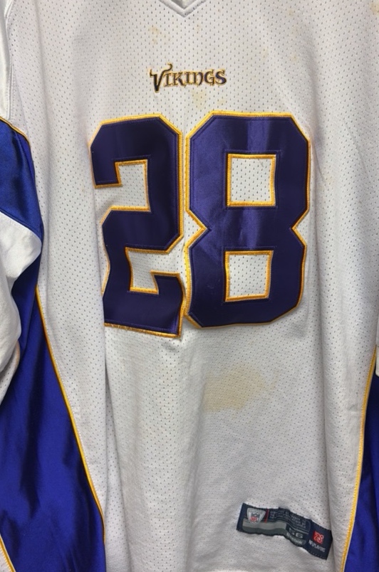 Adrian Peterson Minnesota Vikings Away White Jersey Size 56 Reebok