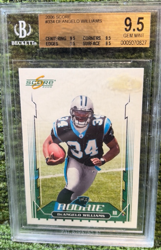 2006 Score #334 DeAngelo Williams RC Rookie Panthers BGS 9.5 GRADED