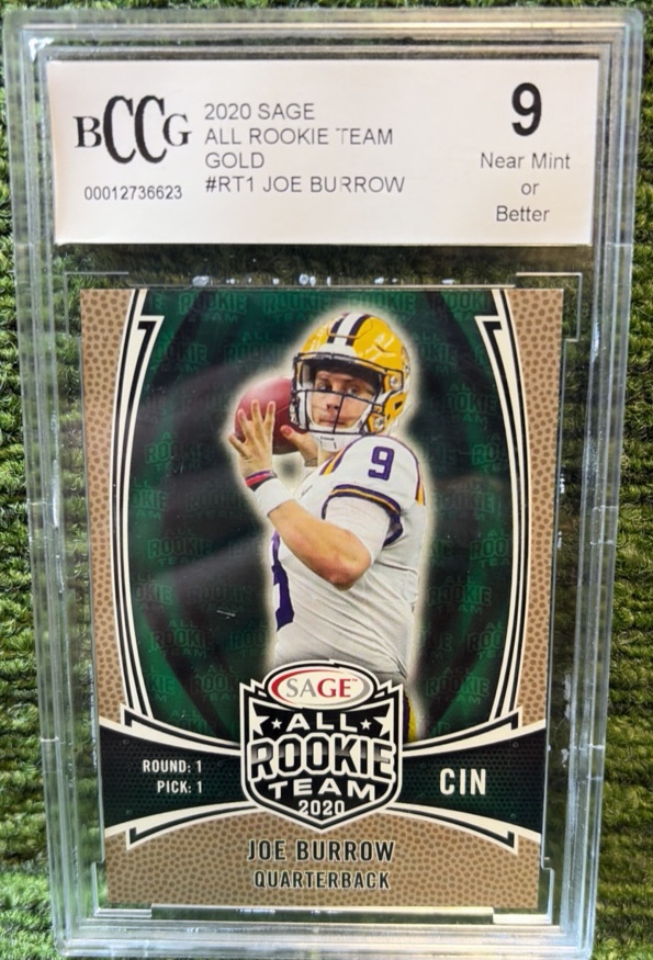 2020 SAGE All Rookie Team Joe Burrow BCCG Near Mint 9