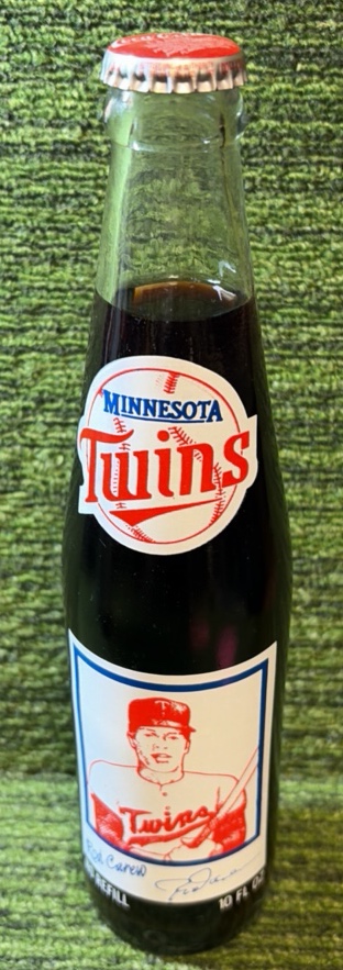 1987 10 oz Coca Cola Commemorative Bottle, Rod Carew, Minnesota Twins
