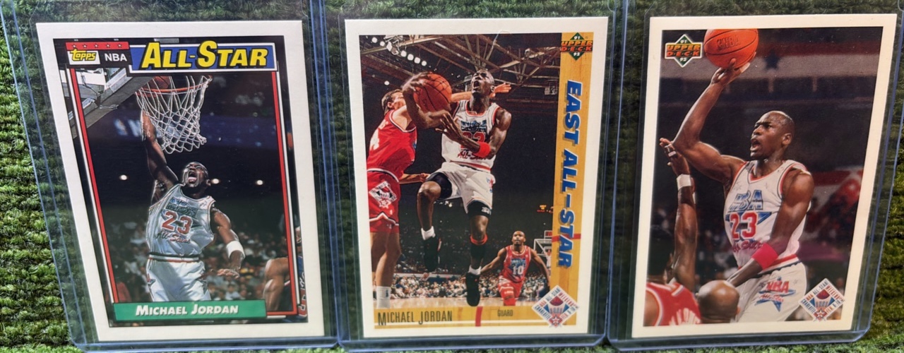 Michael Jordan Card Lot 1991-92 Upper Deck All-Star Vintage LOT  Bulls MJ 3 Cards