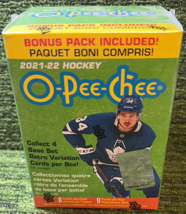 2021-22 O-Pee-Chee Hockey Blaster Box 8 Cards Per Pack 9 Packs Per Box NEW