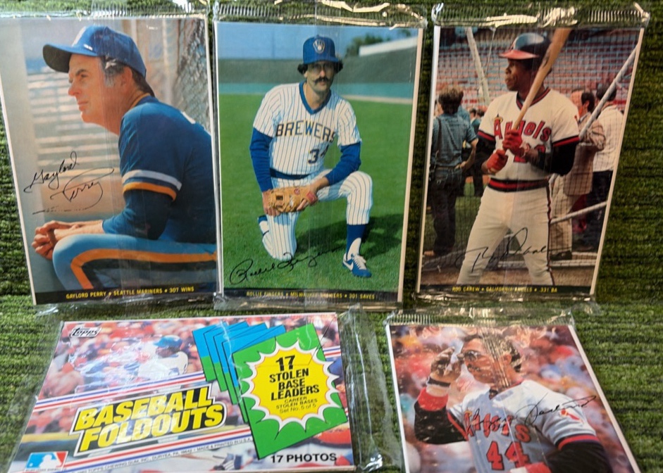 1983 TOPPS BASEBALL SEALED FOLDOUTS PACKS COMPLETE (5) SET