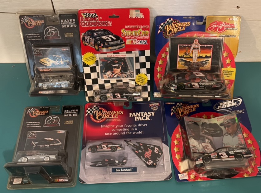 Six Packages of Dale Earnhardt Sr Collector Cars