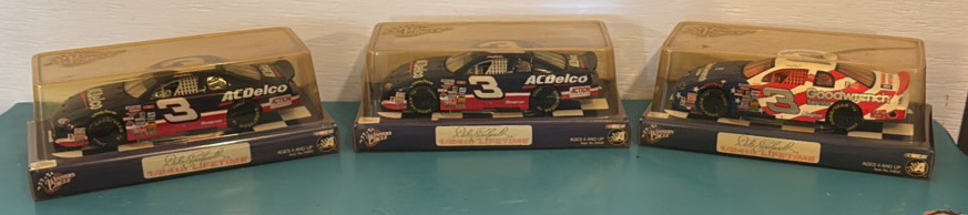 Three Goodwrench and ACDelco Dale Earnhardt Cars