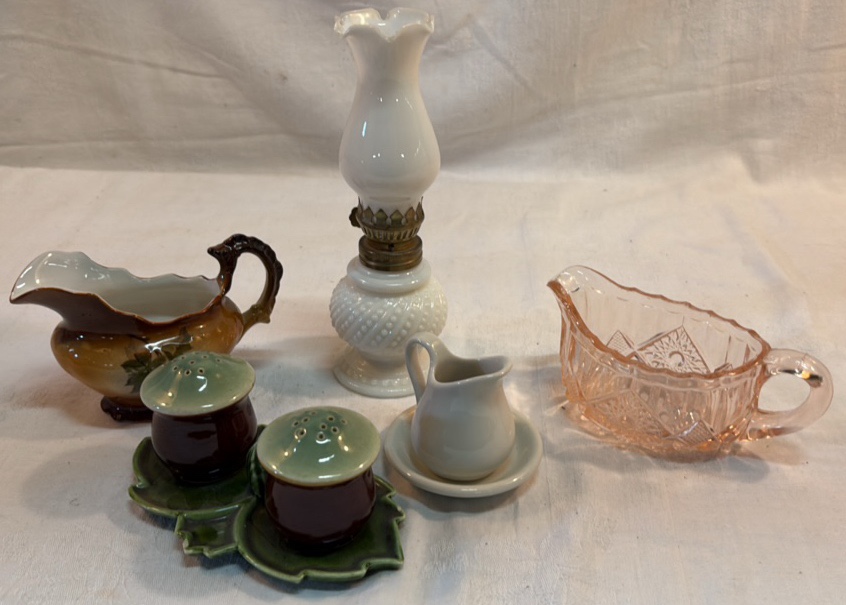 Oil Lamp, S&P Set, Pitchers