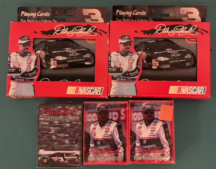 Five Packages of Dale Earnhardt Playing Cards