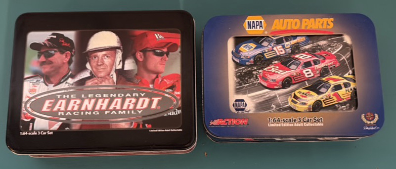 Two Tins Containing 3 Car Sets