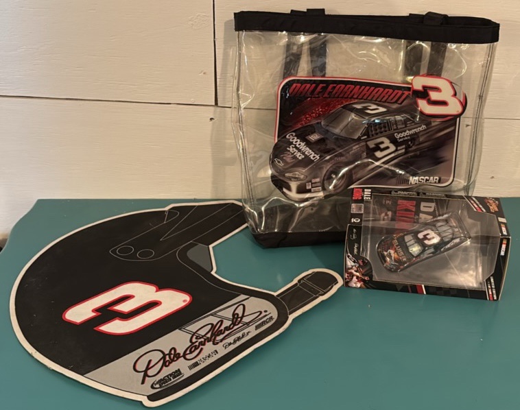 Dale Earnhardt Felt Wall Decor, Plastic Carrying Bag, 143 Scale Dale and the King