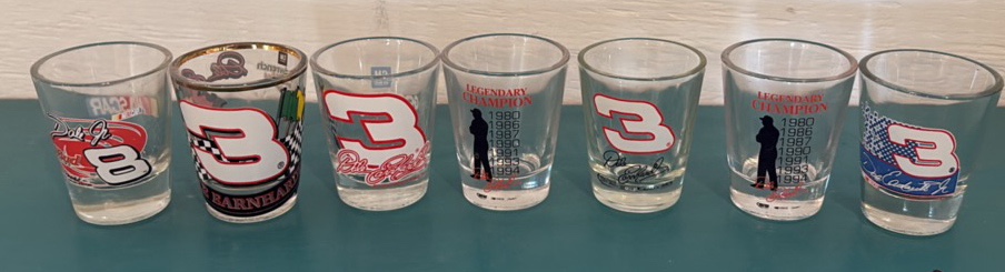 Seven Glass Earnhardt Shot Glasses