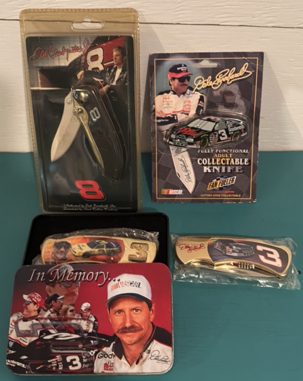 Dale Earnhardt Sr and Jr Collectible Knives