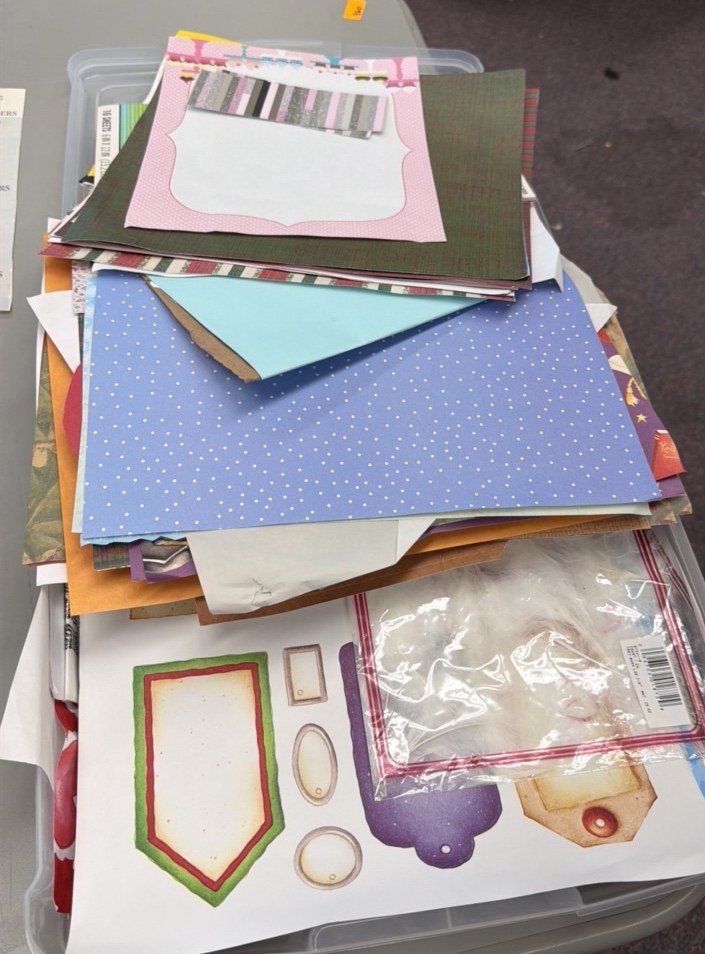 scrapbooking totes, two in lot