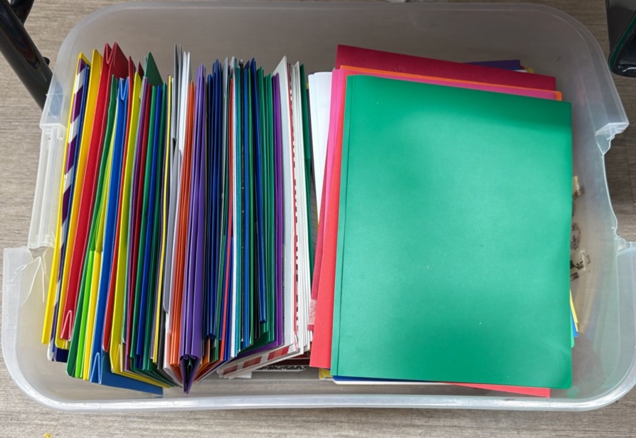 tote of folders