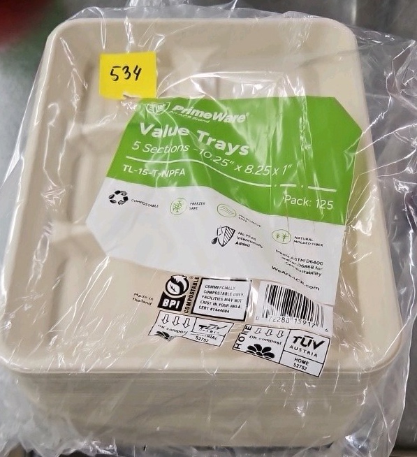 value trays - 5 sections, unopened