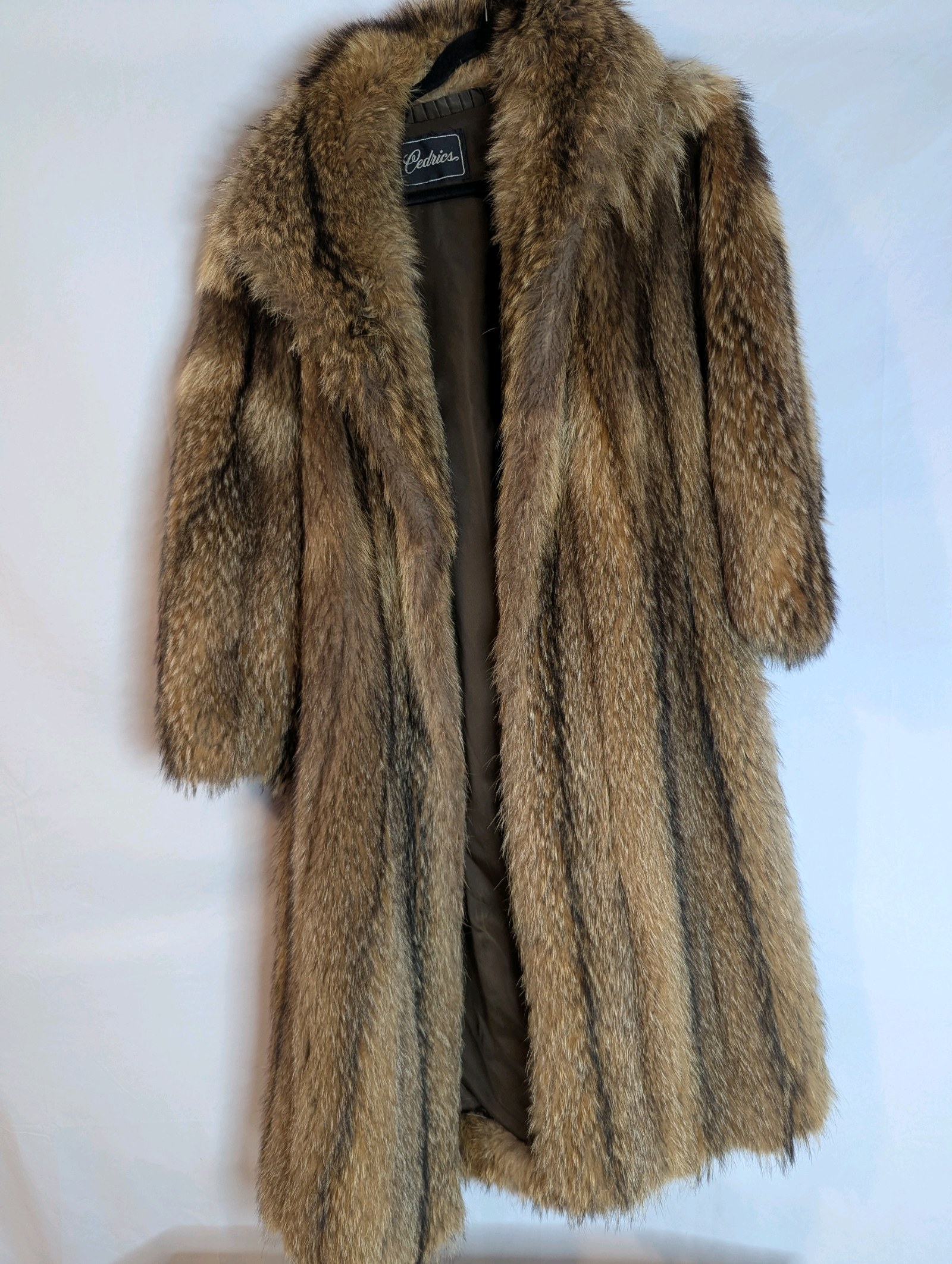 Vintage Full Length Raccoon Fur Coat, Cedrics