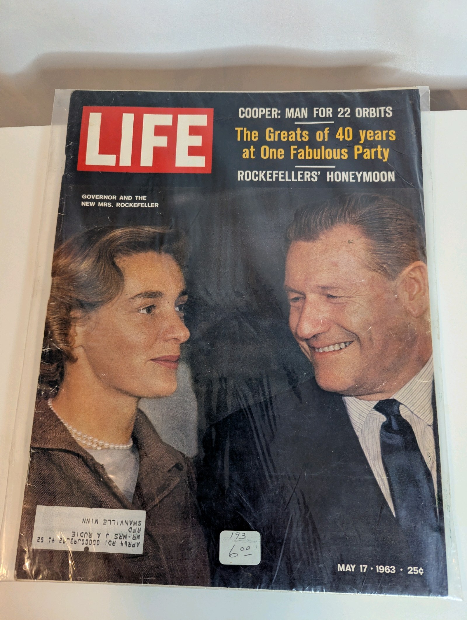 May 17, 1963, issue of LIFE Magazine featuring Governor Nelson Rockefeller and his wife Margaretta Happy Rockefeller