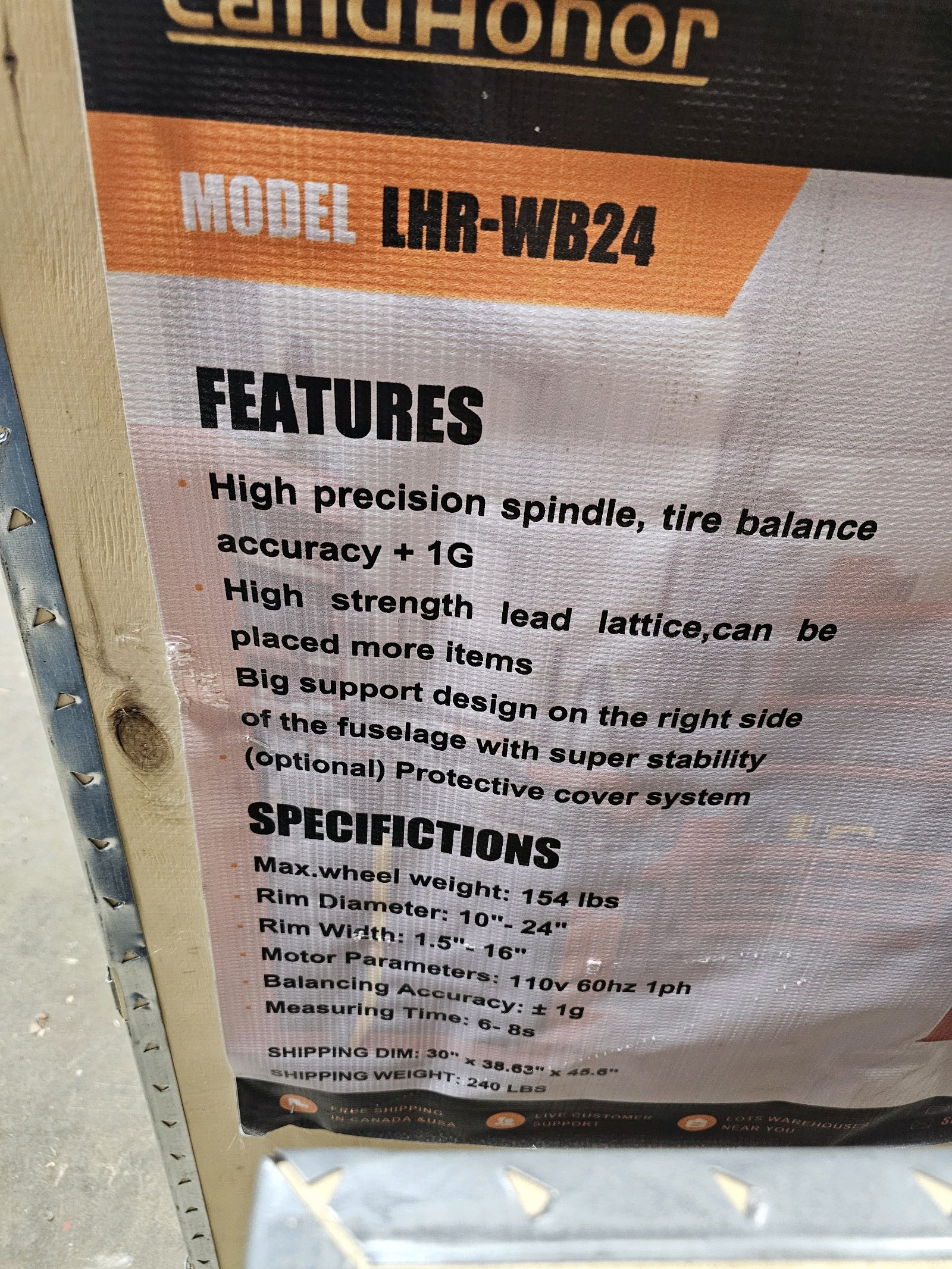 Unused 2026 LandHonor Heavy Duty Wheel Balancer LHR-WB24