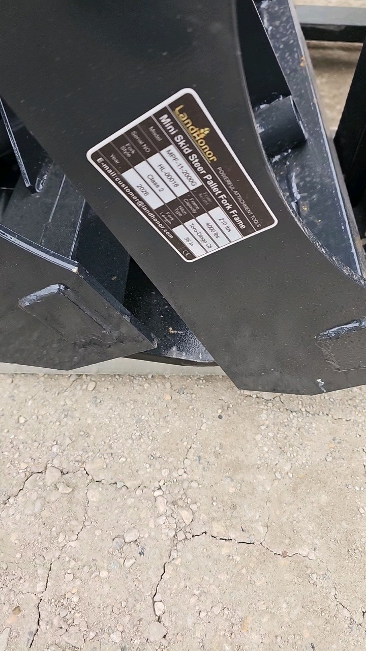 Unused 2026 LandHonor Mini Skid Steer Pallet Fork Frame MPF-11-2000G