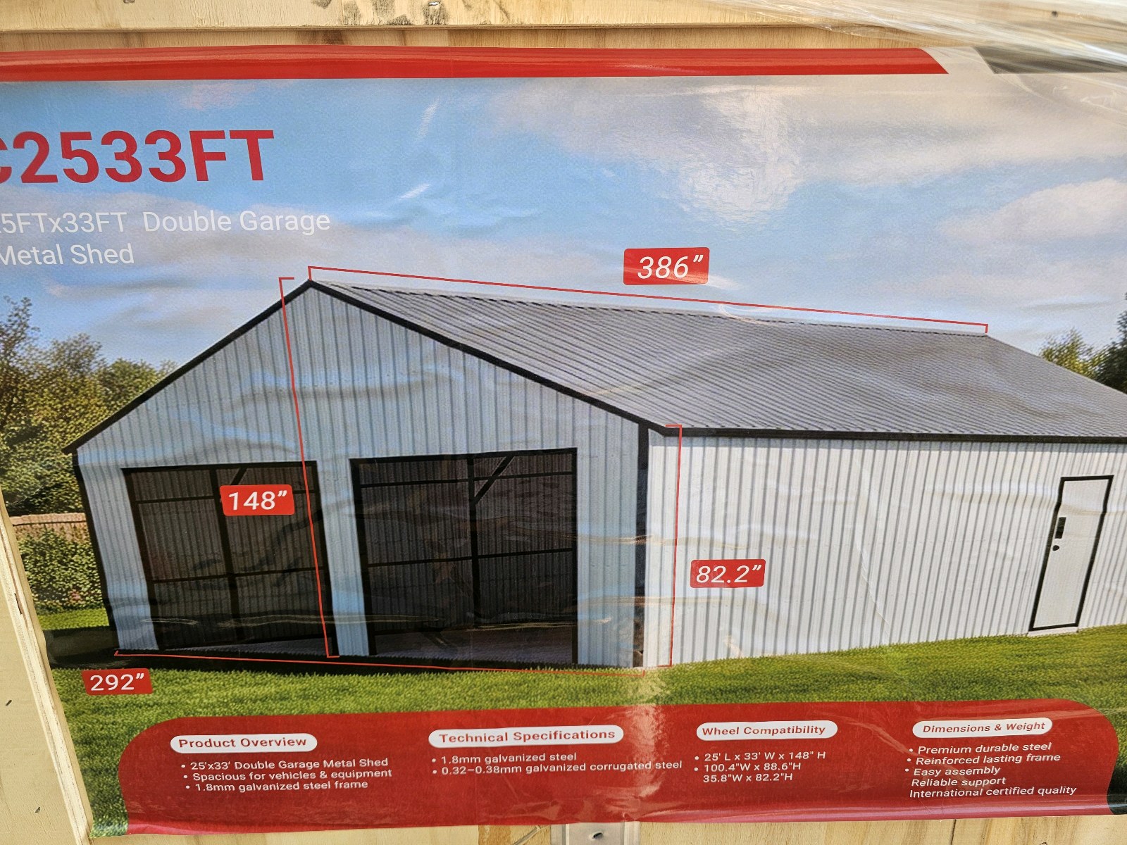 Unused 2026 SDLANCH High-End Carport SDL2533DGMS
