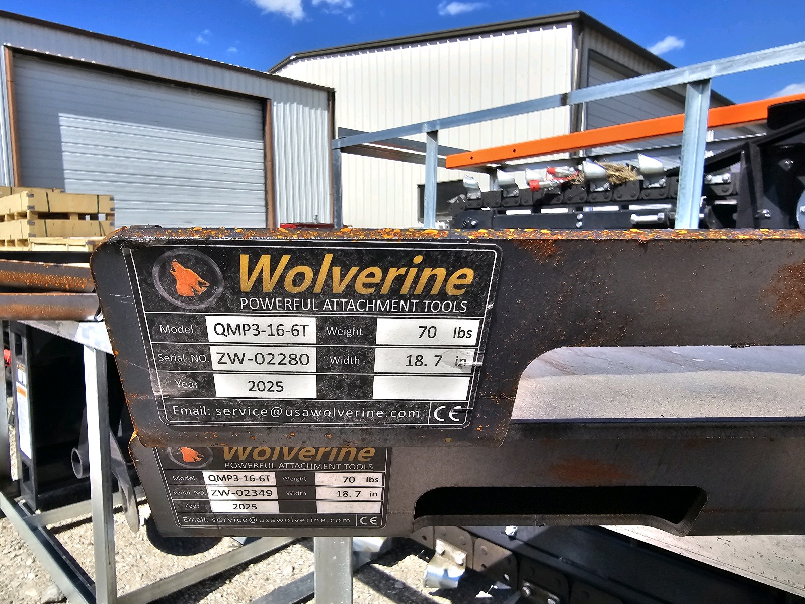 Unused 2026 WOLVERINE YINTATECH 14� Universal Quick Attach Mount Plate QMP3-16-6T CE