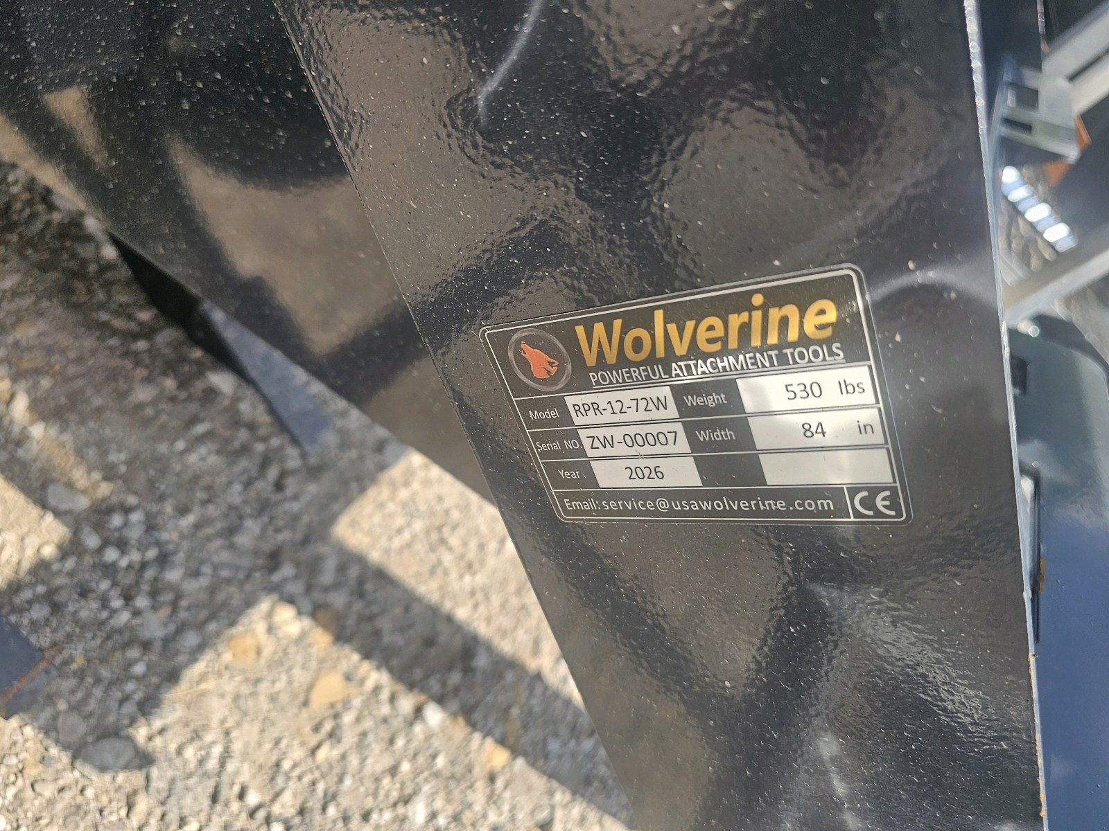 Unused 2026 WOLVERINE Skid Steer Ripper RPR-12-72W CE