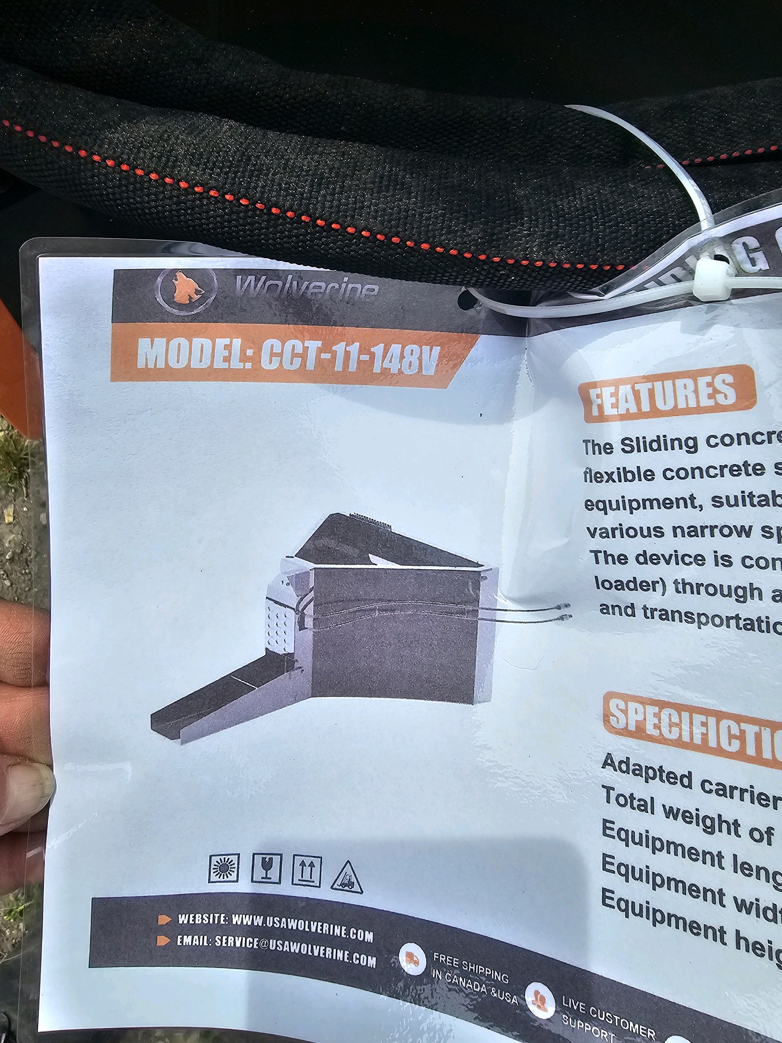 Unused 2026 WOLVERINE Concrete Chuter CCT-11-148V CE