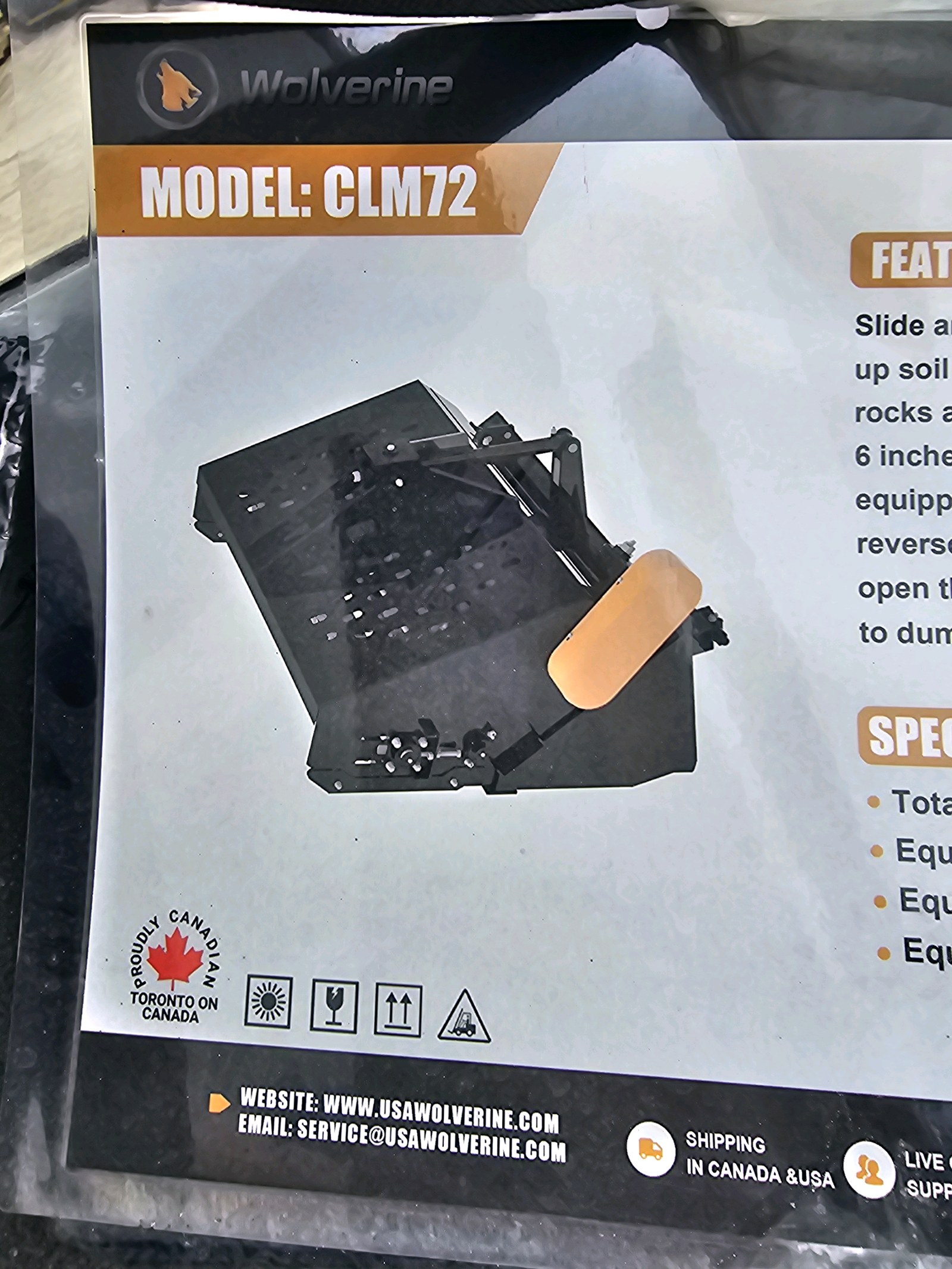 Unused 2026 WOLVERINE Landscape Rake CLM72 CE