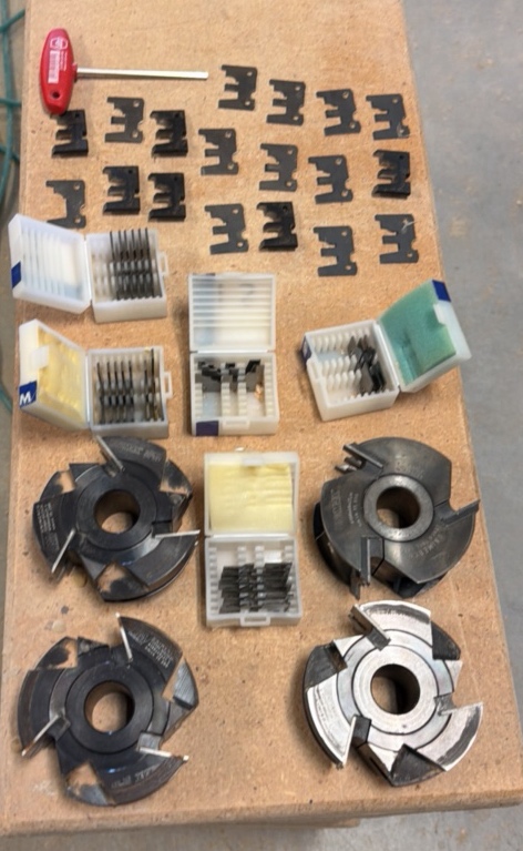 (4) Unimerco woodcutter heads w profile knives