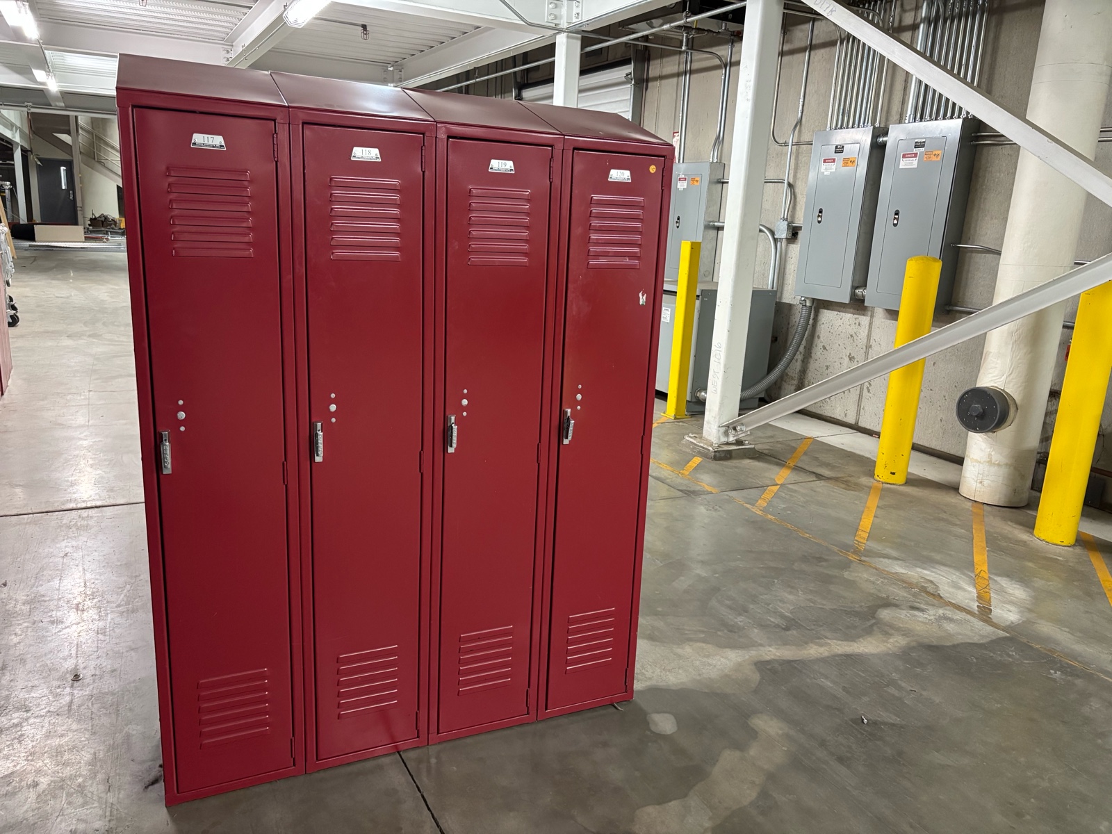 Four (4) Bay 60 Tall x 48 Wide x 12 Deep Locker Unit