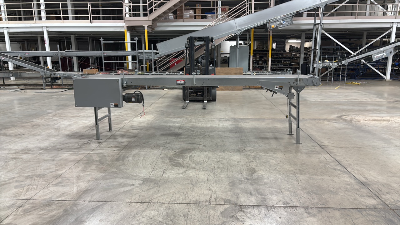 Automotion 1 12HP 12 24 Slider Bed with 20 Braking Belt Conveyor