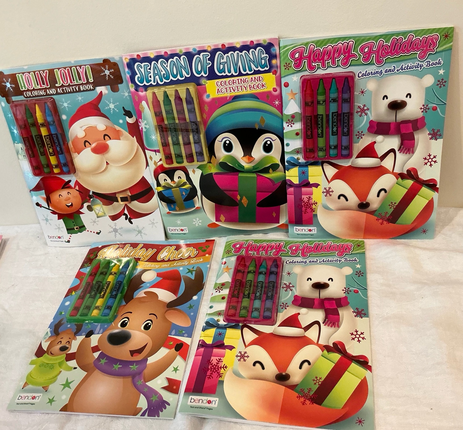 Group of 5 coloring books newold stock childrens Christmas toy
