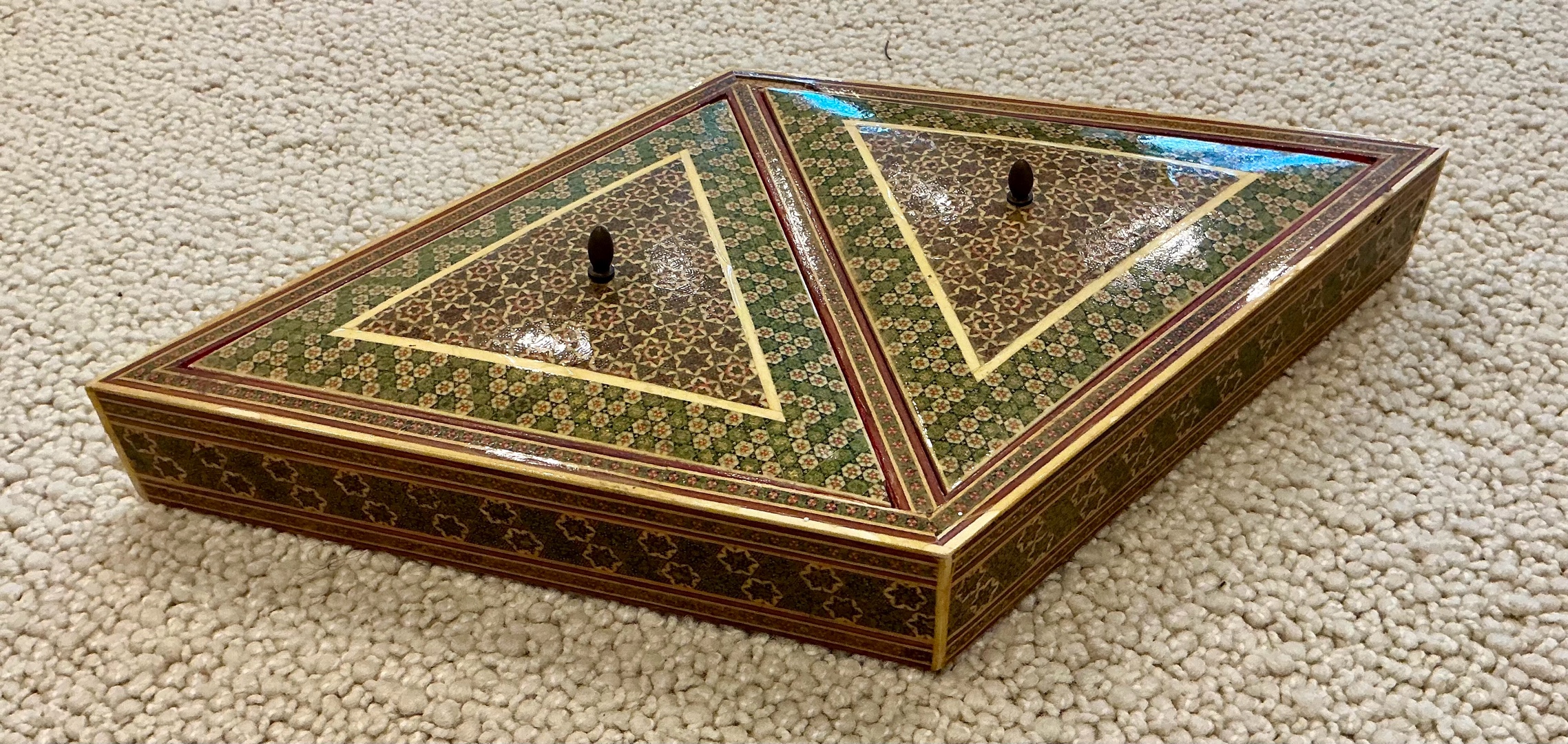Vintage Persian Khatam mosaic inlaid box