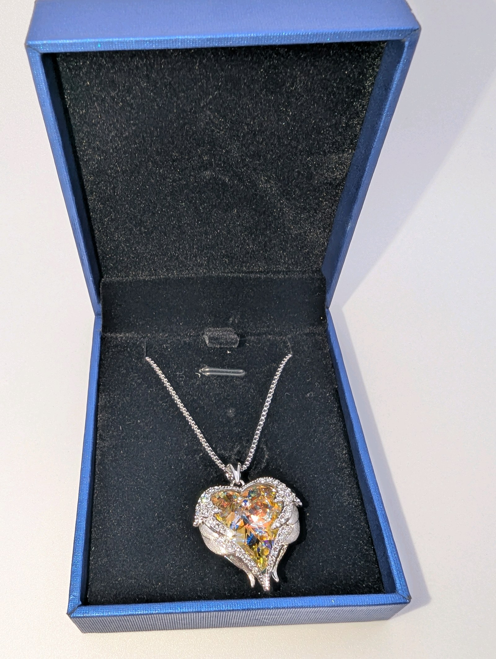 NIB Aurora Heart & Wing necklace