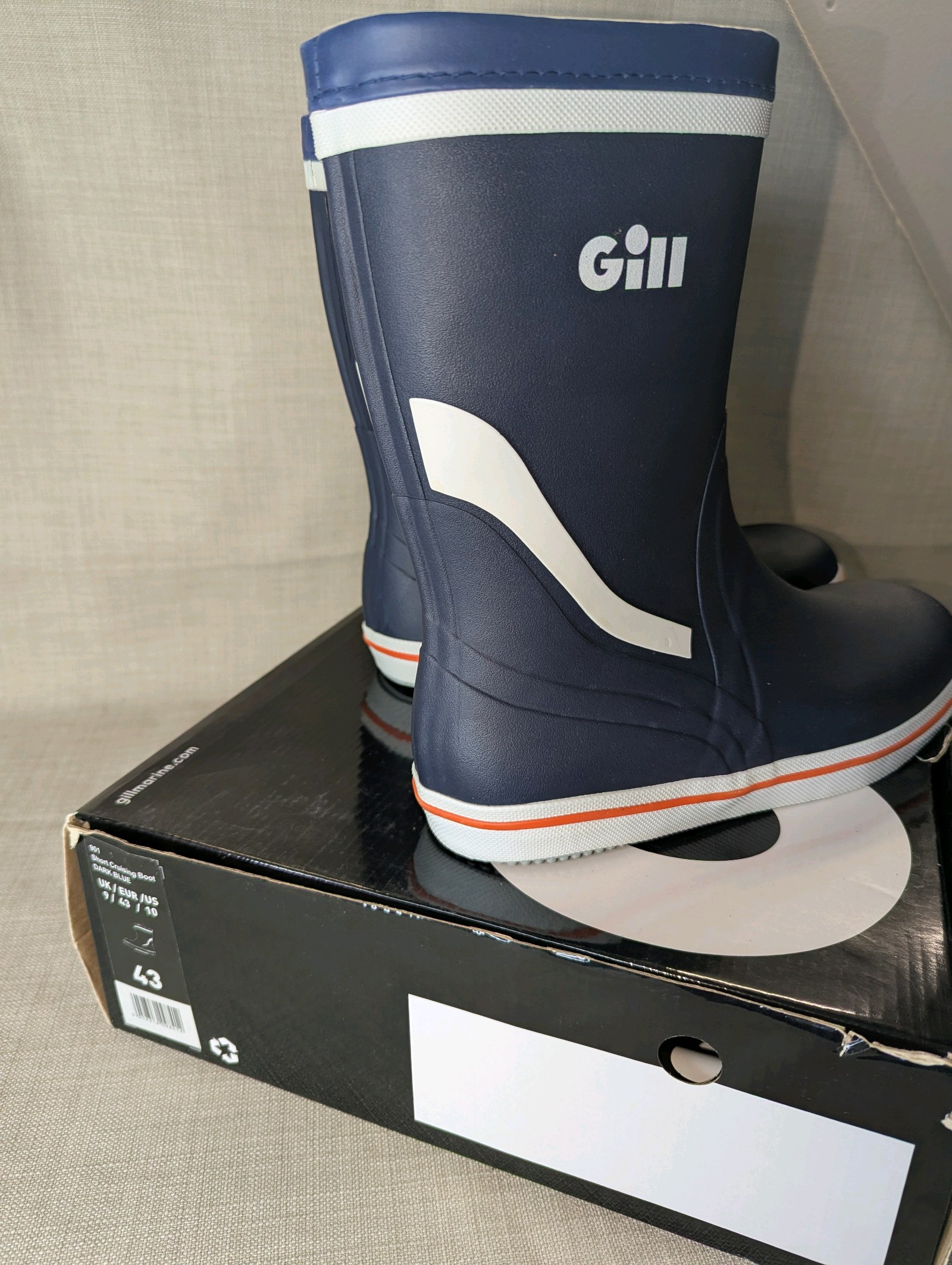 Gill Short Cruising Boots in dark blue, new, size 43