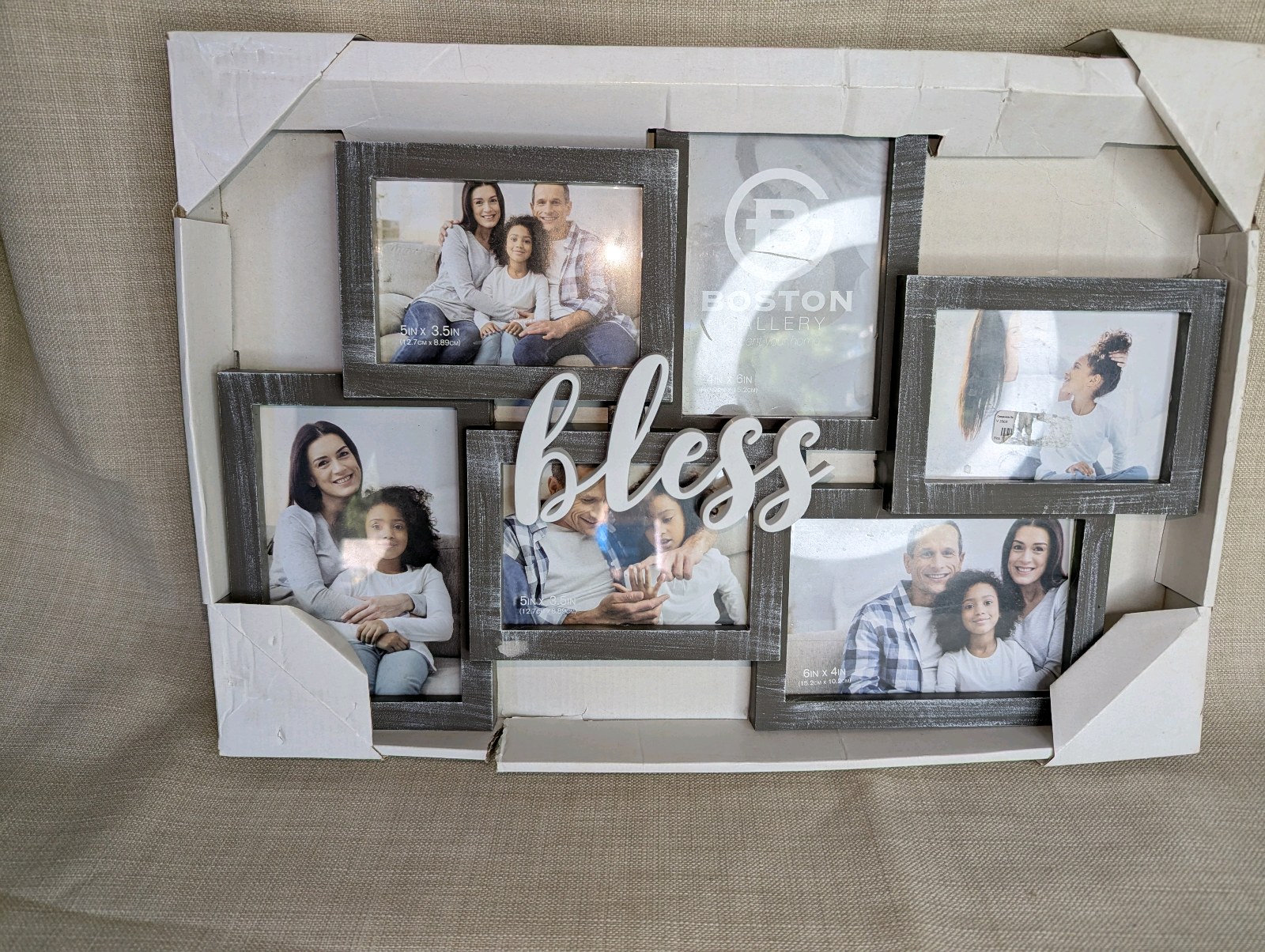 Boston Gallery 6-opening collage frame, Blessed