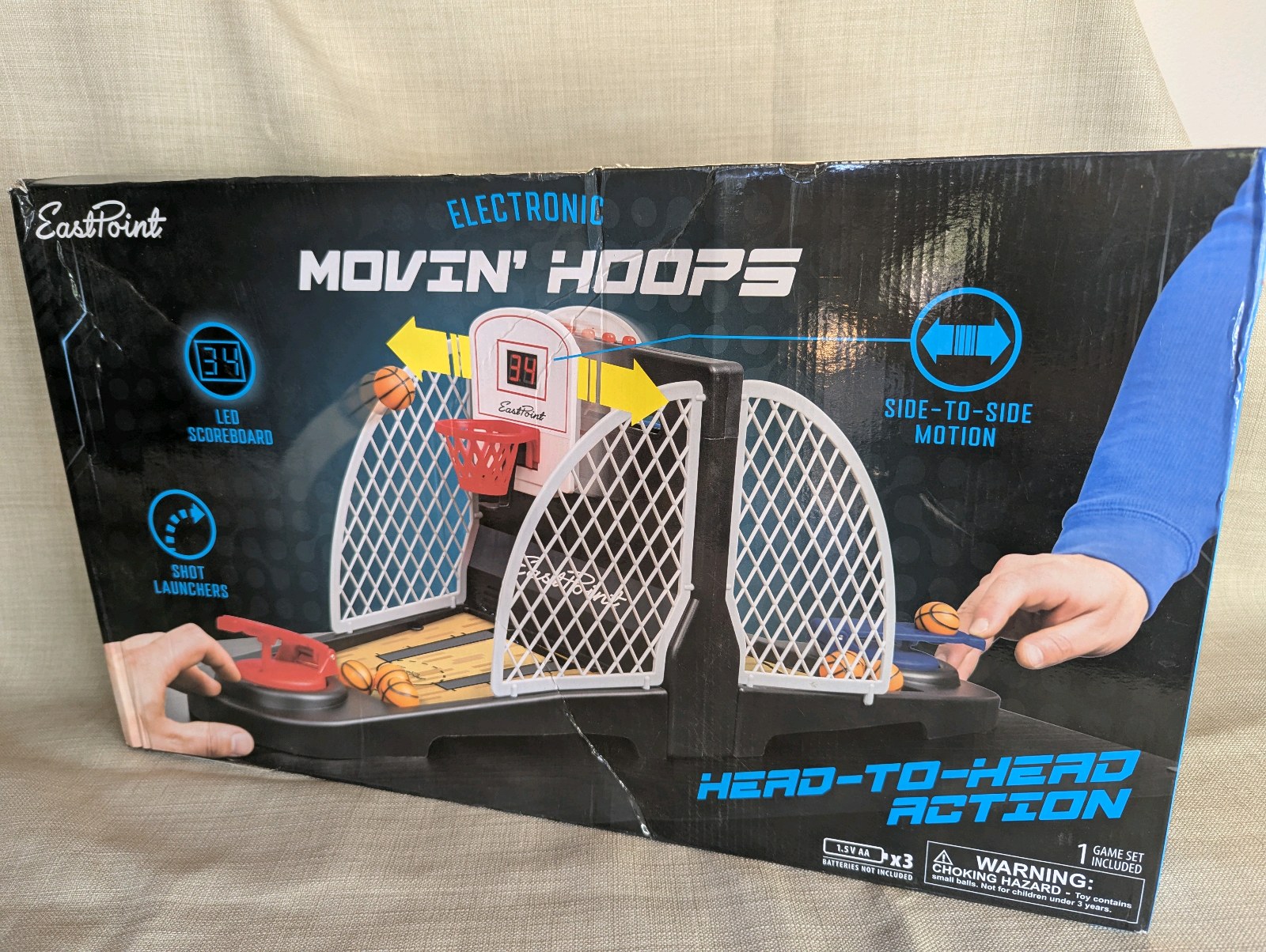 NIB EastPoint Electronic Movin Hoops tabletop basketball game