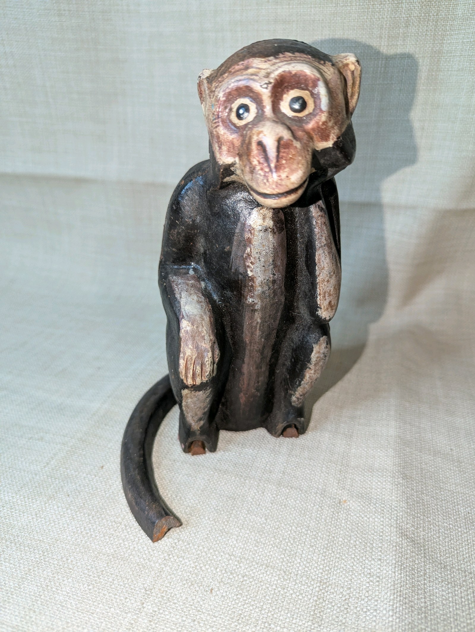 1920s Hubley cast iron monkey bank
