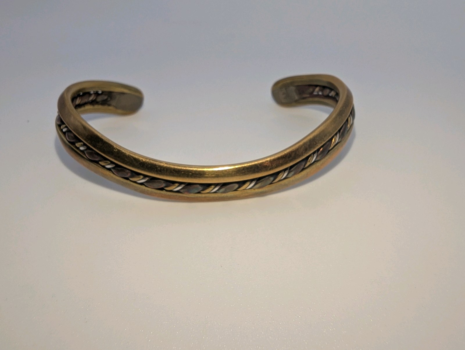 Sausalito Craftworks cuff bracelet-Copper Brass Sterling Silver, Size 7.5