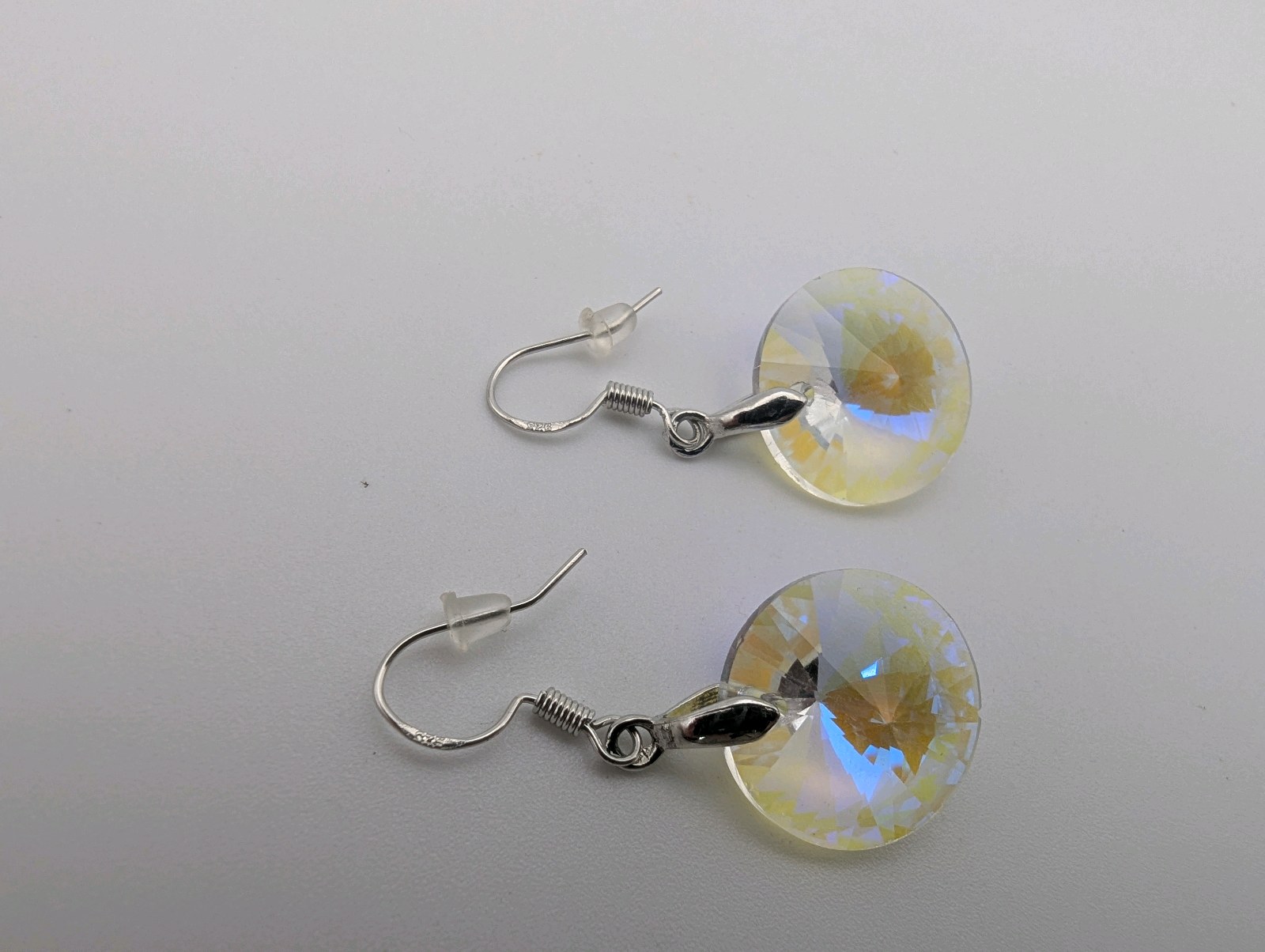 Iridescent Austrian crystal 925 Earrings