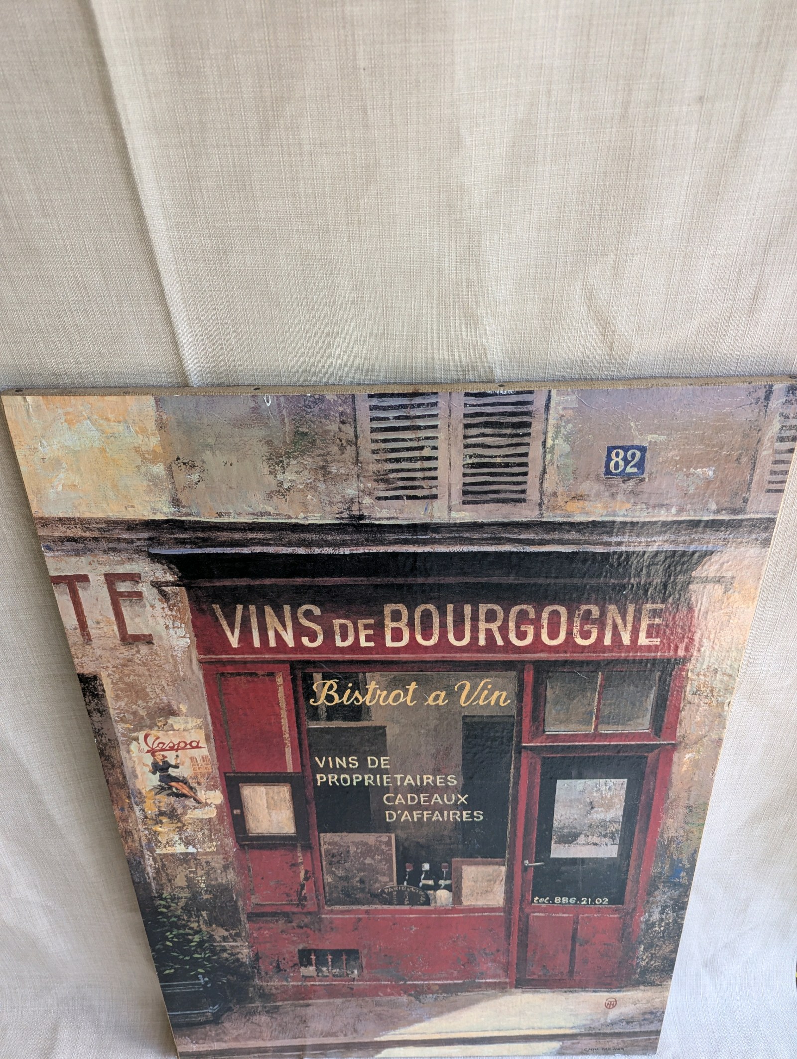 Vins de Bourgogne canvas print by artist Chiu Tak Hak