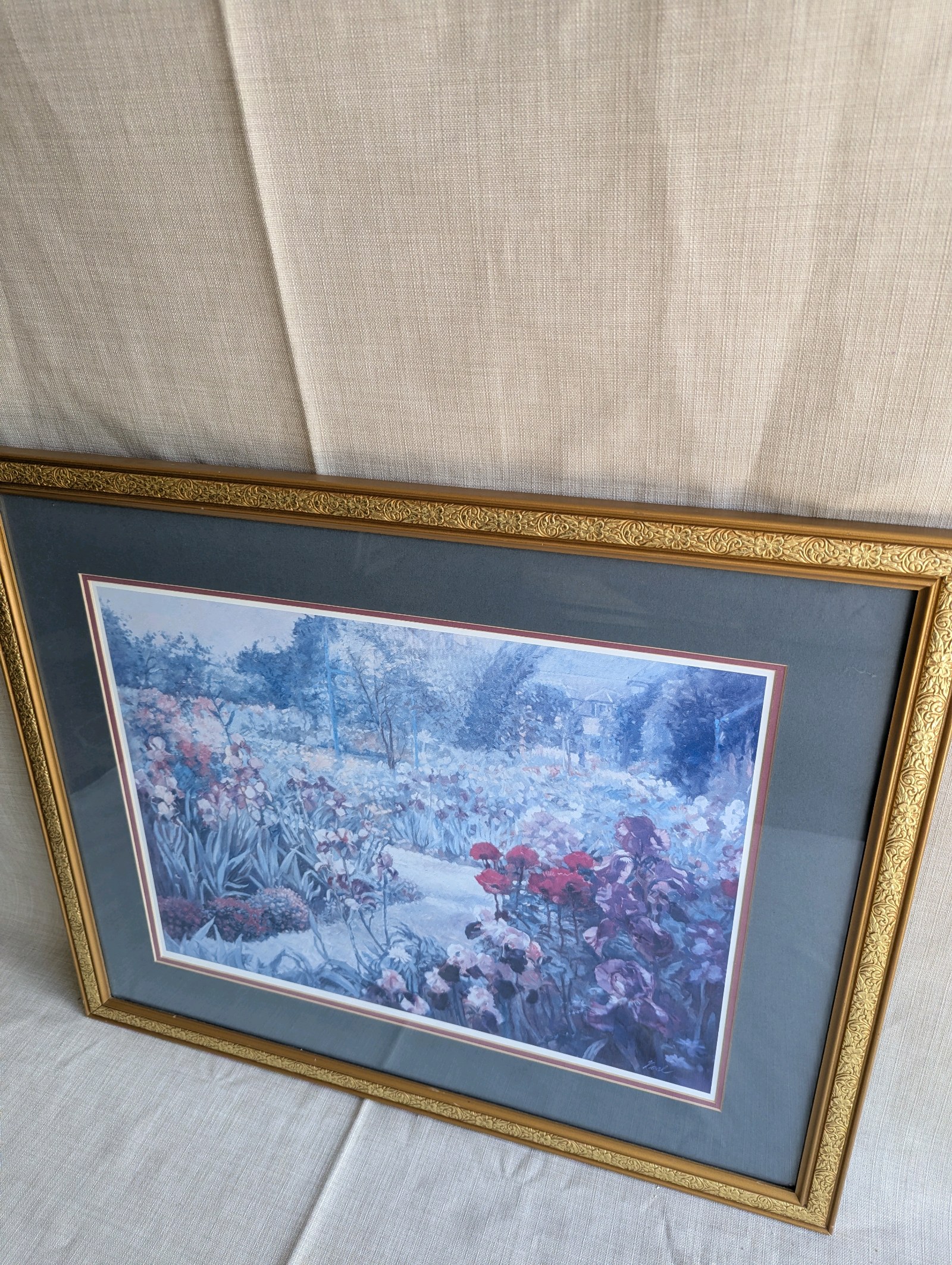Beautiful Framed Floral Garden Print
