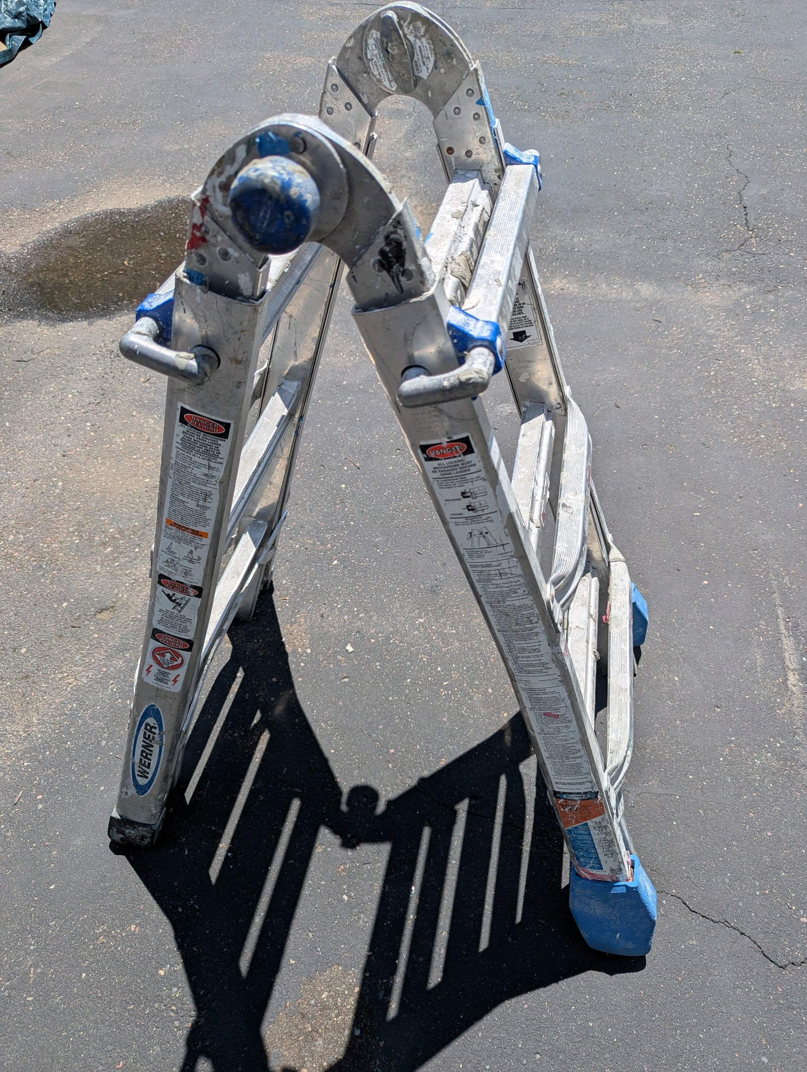 13 Werner aluminum multi-position ladder