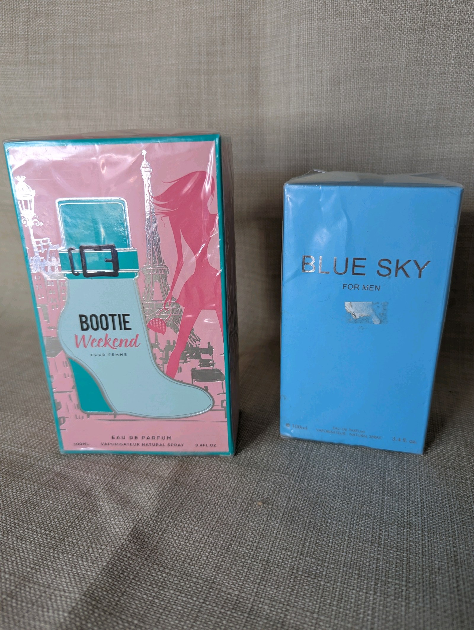 NIB Mirage Brands Bootie Weekend eau de parfum, Blue Sky for Men Eau de Parfum