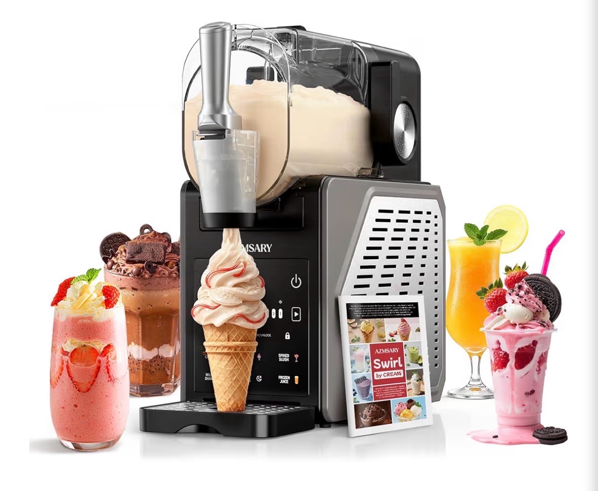 Slushie Machine & Ice Cream Maker, 85oz Larger Slushie Machine for Home, LED Display  6 Preset Programs  Auto-Clean, Perfect for Margaritas, Frappes, Milkshakes & Smoothies, No Ice Needed