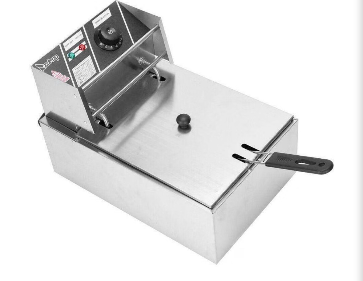 2500W 6L 6.3QT Electric Deep Fryer Commercial Tabletop Restaurant Fry Basket