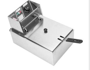 2500W 6L 6.3QT Electric Deep Fryer Commercial Tabletop Restaurant Fry Basket